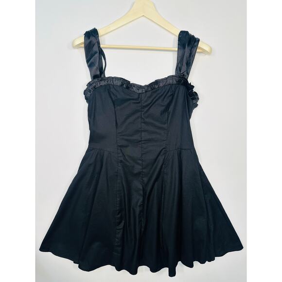 Free People Dresses & Skirts - Free People Midnight Magic Mini Dress Sweetheart Neckline Smocked Back Sz M NWT
